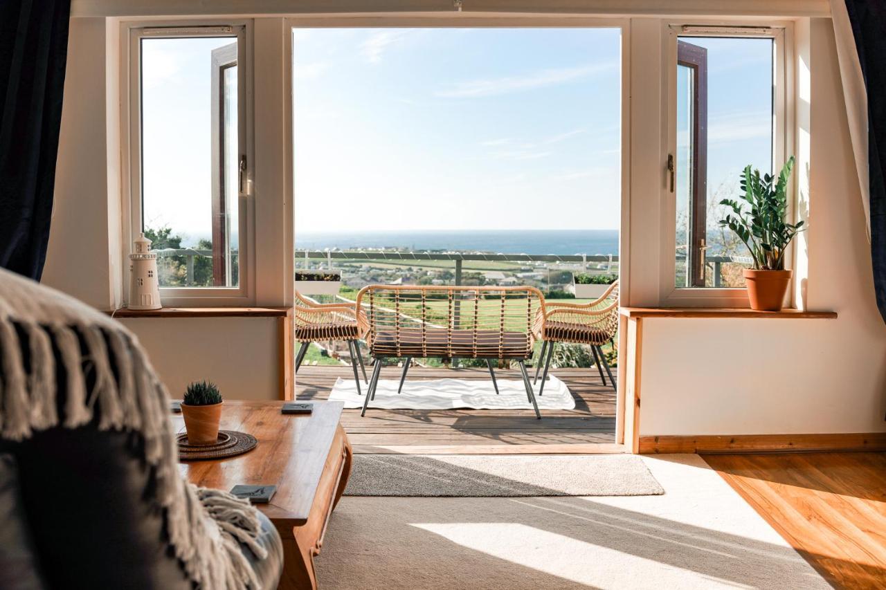 Spacious Sea-View Apt. Overlooking St Ives Bay Gwithian Exterior foto